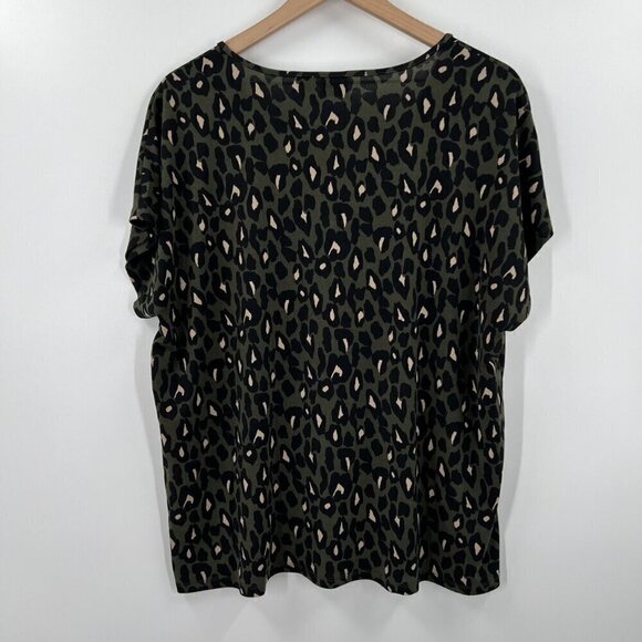 Chico's Animal Print Dolman Sleeve Top - Picture 6 of 8